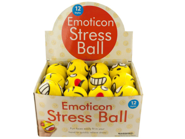 Emoticon Character Stress Ball Countertop Display