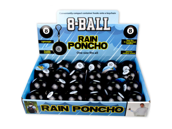 8-Ball Rain PONCHO in Countertop Display