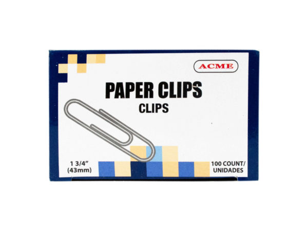 ''1.75'''' Paper Clips 100 Count''