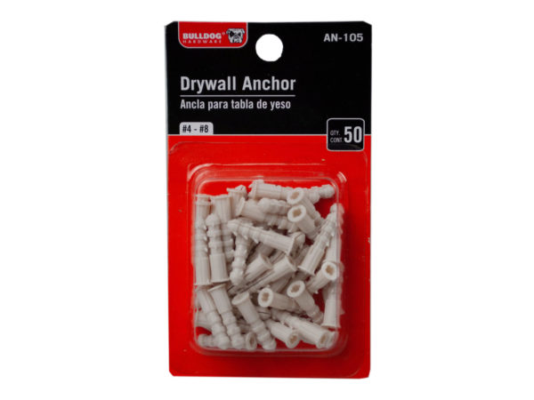 Bulldog Hardware 50 Count Plastic Drywall Anchors