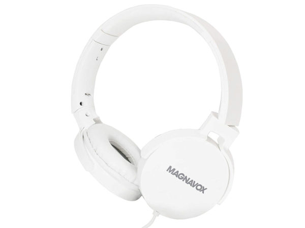 MAGNAVOX Foldable Stereo Headphones in White