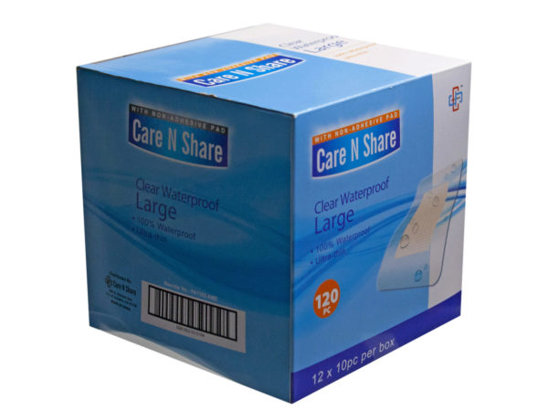 10 Count Clear Waterproof LARGE Bandages