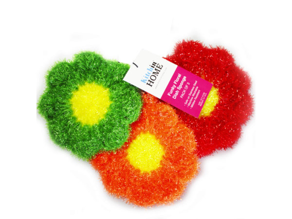 ''3 Pack Strawberry Sponges in Red, Orange and Green''