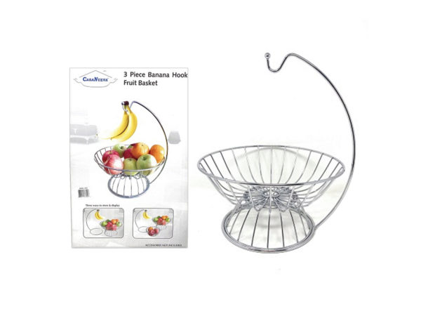 Casa Nueva 3 PIECE Banana Hook Fruit Basket