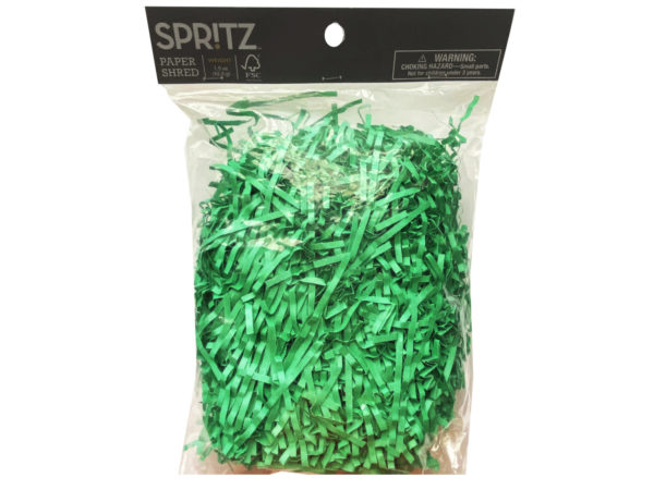 Spritz 1.5oz Green Shredded Paper