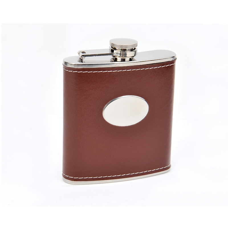 ''Faux LEATHER Hip Flask, Personalized''
