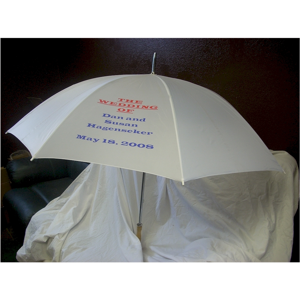 Personalized White WEDDING Umbrella