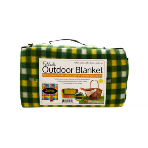 Outdoor Fleece Blanket With Waterproof Backing